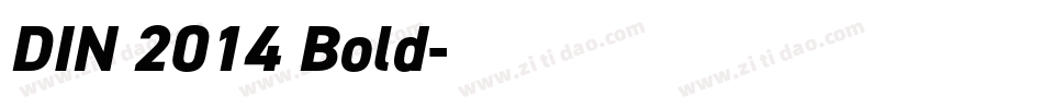 DIN 2014 Bold字体转换